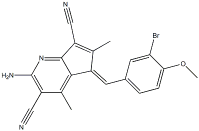 2-amino-5-(3-bromo-4-methoxybenzylidene)-4,6-dimethyl-5H-cyclopenta[b]pyridine-3,7-dicarbonitrile|