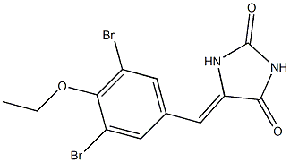 5-(3,5-dibromo-4-ethoxybenzylidene)imidazolidine-2,4-dione,,结构式