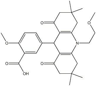 2-methoxy-5-[10-(2-methoxyethyl)-3,3,6,6-tetramethyl-1,8-dioxo-1,2,3,4,5,6,7,8,9,10-decahydroacridin-9-yl]benzoic acid