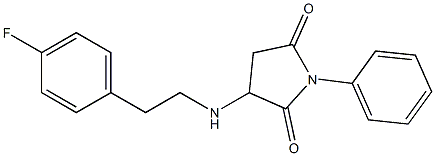 3-{[2-(4-fluorophenyl)ethyl]amino}-1-phenyl-2,5-pyrrolidinedione 化学構造式