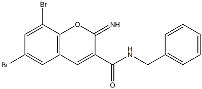 N-benzyl-6,8-dibromo-2-imino-2H-chromene-3-carboxamide