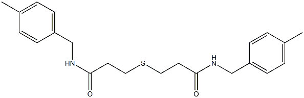 N-(4-methylbenzyl)-3-({3-[(4-methylbenzyl)amino]-3-oxopropyl}sulfanyl)propanamide Structure