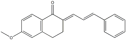 6-methoxy-2-(3-phenyl-2-propenylidene)-3,4-dihydro-1(2H)-naphthalenone,,结构式