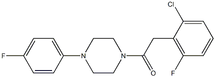 1-[(2-chloro-6-fluorophenyl)acetyl]-4-(4-fluorophenyl)piperazine|