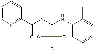 N-[2,2,2-trichloro-1-(2-toluidino)ethyl]-2-pyridinecarboxamide,,结构式