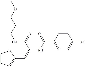 4-chloro-N-(2-(2-furyl)-1-{[(3-methoxypropyl)amino]carbonyl}vinyl)benzamide