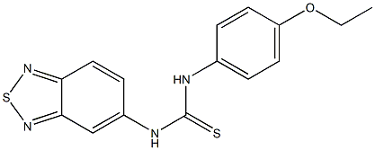 N-(2,1,3-benzothiadiazol-5-yl)-N'-(4-ethoxyphenyl)thiourea 化学構造式