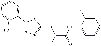  2-{[5-(2-hydroxyphenyl)-1,3,4-oxadiazol-2-yl]sulfanyl}-N-(2-methylphenyl)propanamide