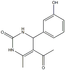 5-acetyl-4-(3-hydroxyphenyl)-6-methyl-3,4-dihydro-2(1H)-pyrimidinone Struktur