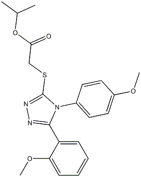 isopropyl {[5-(2-methoxyphenyl)-4-(4-methoxyphenyl)-4H-1,2,4-triazol-3-yl]sulfanyl}acetate Structure