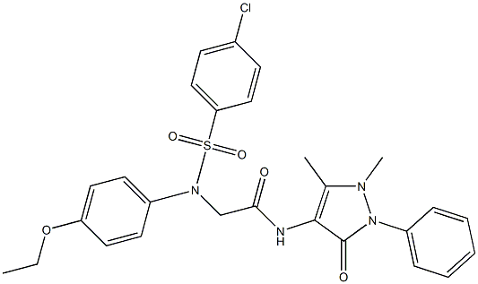  2-{[(4-chlorophenyl)sulfonyl]-4-ethoxyanilino}-N-(1,5-dimethyl-3-oxo-2-phenyl-2,3-dihydro-1H-pyrazol-4-yl)acetamide