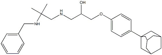 1-[4-(1-adamantyl)phenoxy]-3-{[2-(benzylamino)-2-methylpropyl]amino}-2-propanol,,结构式