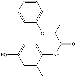 N-(4-hydroxy-2-methylphenyl)-2-phenoxypropanamide,,结构式