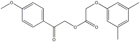 2-(4-methoxyphenyl)-2-oxoethyl (3,5-dimethylphenoxy)acetate Structure