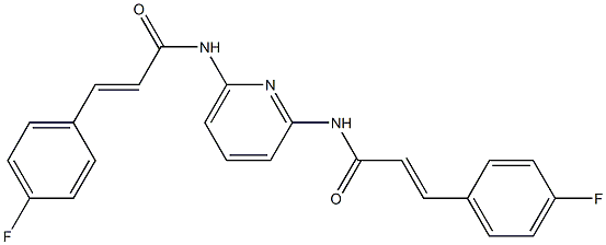 3-(4-fluorophenyl)-N-(6-{[3-(4-fluorophenyl)acryloyl]amino}-2-pyridinyl)acrylamide Struktur