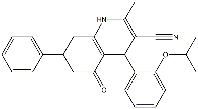  4-(2-isopropoxyphenyl)-2-methyl-5-oxo-7-phenyl-1,4,5,6,7,8-hexahydro-3-quinolinecarbonitrile