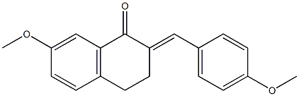 7-methoxy-2-(4-methoxybenzylidene)-3,4-dihydro-1(2H)-naphthalenone Structure