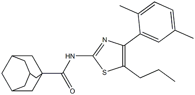 N-[4-(2,5-dimethylphenyl)-5-propyl-1,3-thiazol-2-yl]-1-adamantanecarboxamide Structure