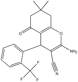 2-amino-7,7-dimethyl-5-oxo-4-[2-(trifluoromethyl)phenyl]-5,6,7,8-tetrahydro-4H-chromene-3-carbonitrile