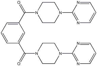 2-[4-(3-{[4-(2-pyrimidinyl)-1-piperazinyl]carbonyl}benzoyl)-1-piperazinyl]pyrimidine Structure