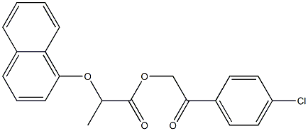 2-(4-chlorophenyl)-2-oxoethyl 2-(1-naphthyloxy)propanoate,,结构式