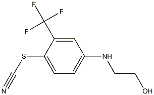 4-[(2-hydroxyethyl)amino]-2-(trifluoromethyl)phenyl thiocyanate 化学構造式