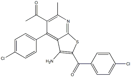  1-[3-amino-2-(4-chlorobenzoyl)-4-(4-chlorophenyl)-6-methylthieno[2,3-b]pyridin-5-yl]ethanone