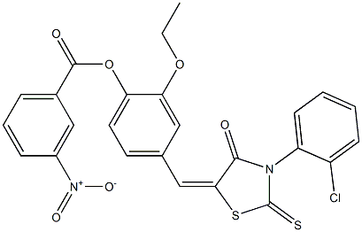 4-{[3-(2-chlorophenyl)-4-oxo-2-thioxo-1,3-thiazolidin-5-ylidene]methyl}-2-ethoxyphenyl 3-nitrobenzoate
