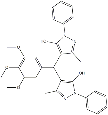 4-[(5-hydroxy-3-methyl-1-phenyl-1H-pyrazol-4-yl)(3,4,5-trimethoxyphenyl)methyl]-3-methyl-1-phenyl-1H-pyrazol-5-ol