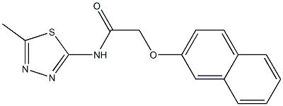 N-(5-methyl-1,3,4-thiadiazol-2-yl)-2-(2-naphthyloxy)acetamide Struktur