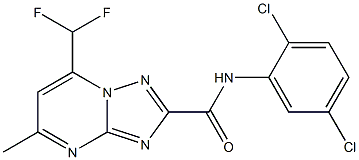 N-(2,5-dichlorophenyl)-7-(difluoromethyl)-5-methyl[1,2,4]triazolo[1,5-a]pyrimidine-2-carboxamide 结构式