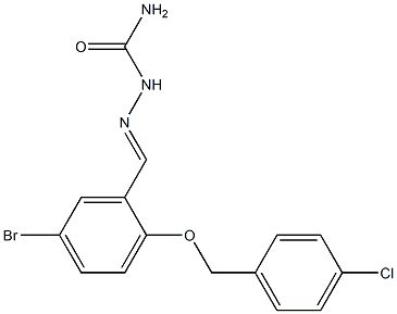 5-bromo-2-[(4-chlorobenzyl)oxy]benzaldehyde semicarbazone,,结构式