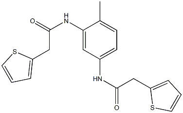 N-{2-methyl-5-[(2-thienylacetyl)amino]phenyl}-2-(2-thienyl)acetamide Structure