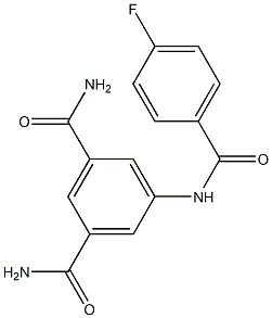5-[(4-fluorobenzoyl)amino]isophthalamide 化学構造式