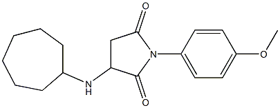 3-(cycloheptylamino)-1-(4-methoxyphenyl)pyrrolidine-2,5-dione Struktur