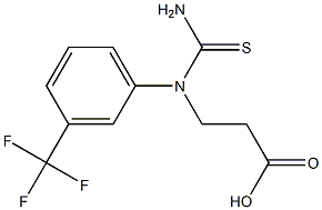 3-[(aminocarbothioyl)-3-(trifluoromethyl)anilino]propanoic acid Structure