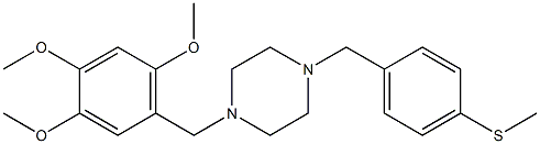 2,4-dimethoxy-5-({4-[4-(methylsulfanyl)benzyl]-1-piperazinyl}methyl)phenyl methyl ether Structure