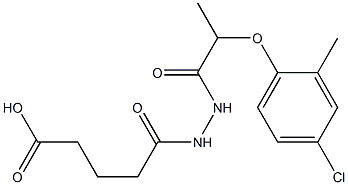 5-{2-[2-(4-chloro-2-methylphenoxy)propanoyl]hydrazino}-5-oxopentanoic acid,,结构式