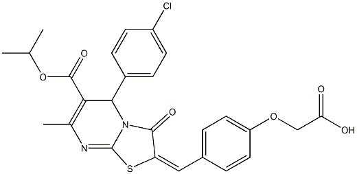 {4-[(5-(4-chlorophenyl)-6-(isopropoxycarbonyl)-7-methyl-3-oxo-5H-[1,3]thiazolo[3,2-a]pyrimidin-2(3H)-ylidene)methyl]phenoxy}acetic acid