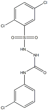 N-(3-chlorophenyl)-2-[(2,5-dichlorophenyl)sulfonyl]hydrazinecarboxamide 结构式