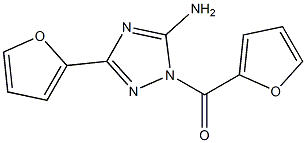 1-(2-furoyl)-3-(2-furyl)-1H-1,2,4-triazol-5-ylamine Struktur