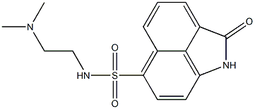 N-[2-(dimethylamino)ethyl]-2-oxo-1,2-dihydrobenzo[cd]indole-6-sulfonamide 化学構造式