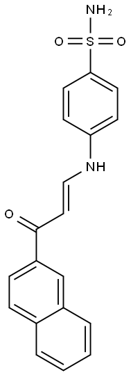 4-{[3-(2-naphthyl)-3-oxo-1-propenyl]amino}benzenesulfonamide Struktur