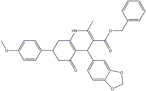 benzyl 4-(1,3-benzodioxol-5-yl)-7-(4-methoxyphenyl)-2-methyl-5-oxo-1,4,5,6,7,8-hexahydro-3-quinolinecarboxylate