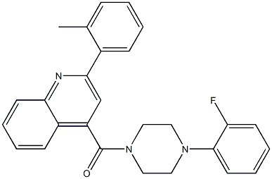 4-{[4-(2-fluorophenyl)-1-piperazinyl]carbonyl}-2-(2-methylphenyl)quinoline 结构式