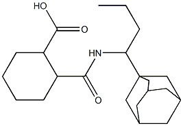 2-({[1-(1-adamantyl)butyl]amino}carbonyl)cyclohexanecarboxylic acid 结构式