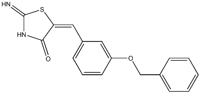 5-[3-(benzyloxy)benzylidene]-2-imino-1,3-thiazolidin-4-one Struktur