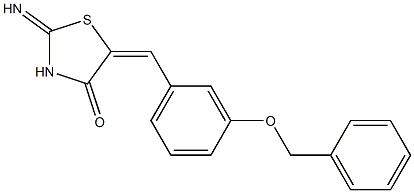 5-[3-(benzyloxy)benzylidene]-2-imino-1,3-thiazolidin-4-one Structure