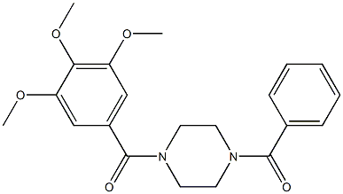 1-benzoyl-4-(3,4,5-trimethoxybenzoyl)piperazine Structure