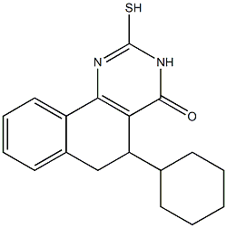 5-cyclohexyl-2-sulfanyl-5,6-dihydrobenzo[h]quinazolin-4(3H)-one Structure